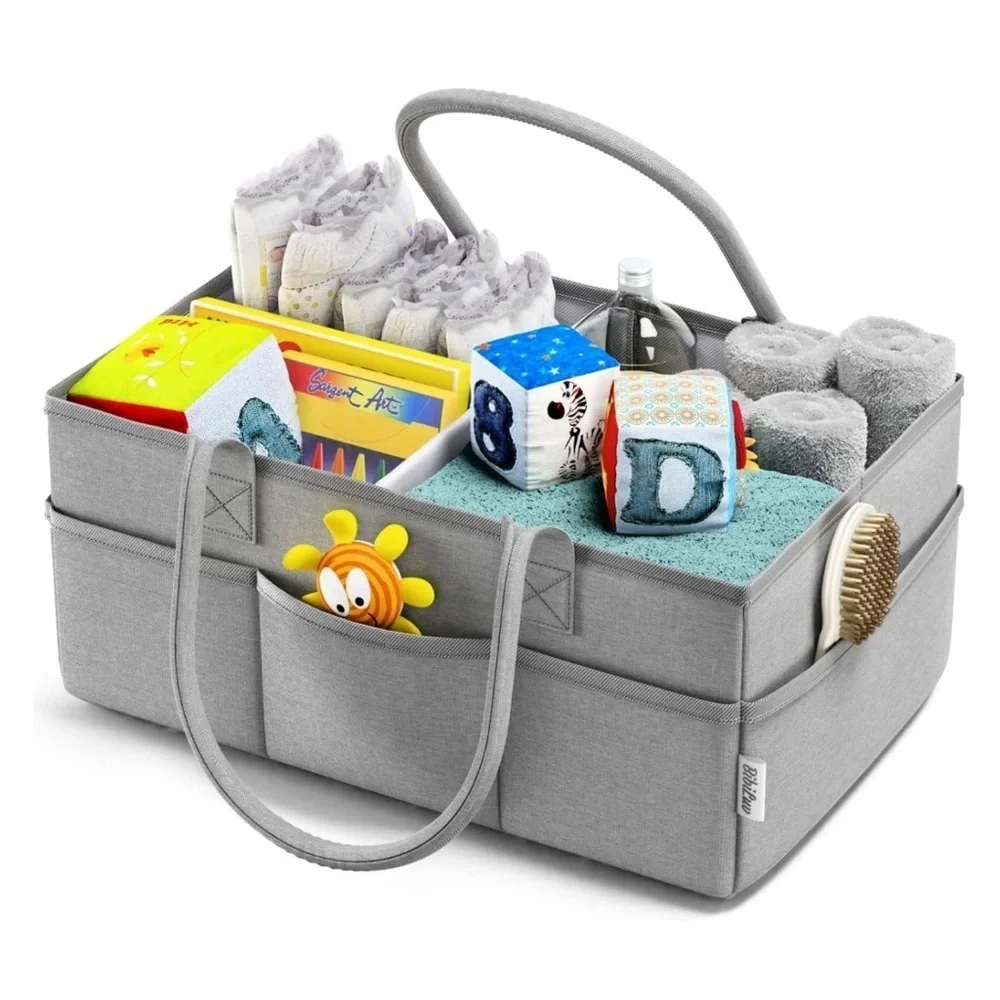 Gray Baby Diaper Caddy
